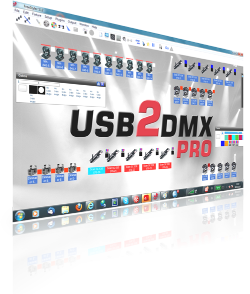 Usb2dmx Pro JMS 512 canali DMX USB Controller Interface per PC & Laptop 